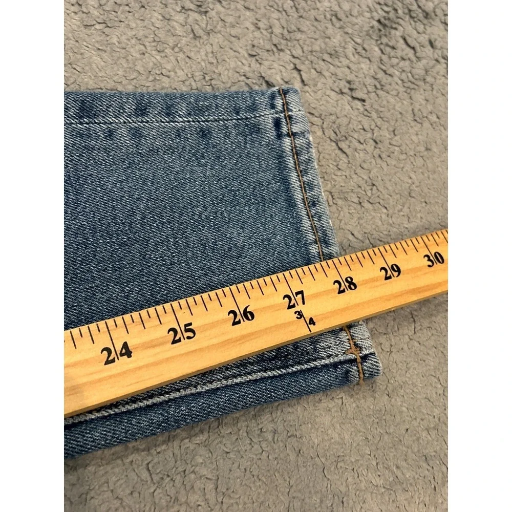 American Eagle Jeans Womens 0 Regular Blue Tomgirl Relaxed Straight Leg Denim